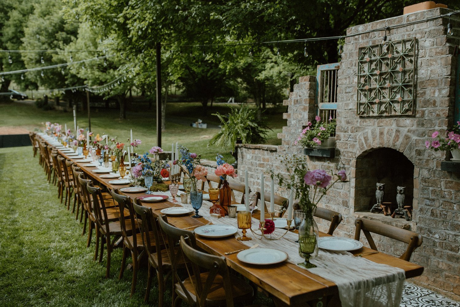 Overlook 55 Weddings | Rehearsal Dinner Setting